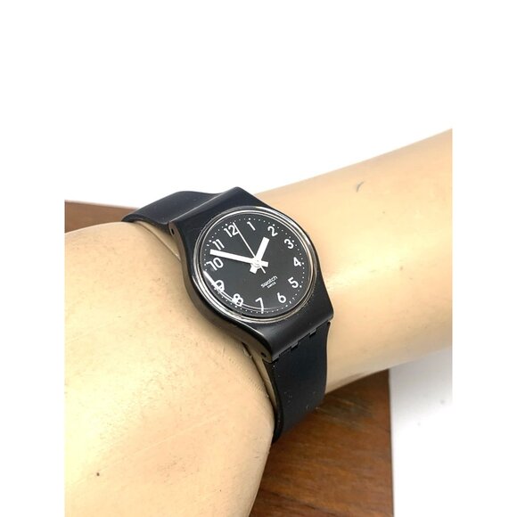 Swatch Women's Watch LB17OE Lady Black Single Swiss Quartz Rubber Band 25mm - Picture 5 of 13